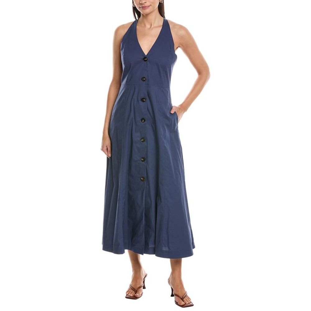 Marella Womens Pioppo Midi Shirtdress, Navy